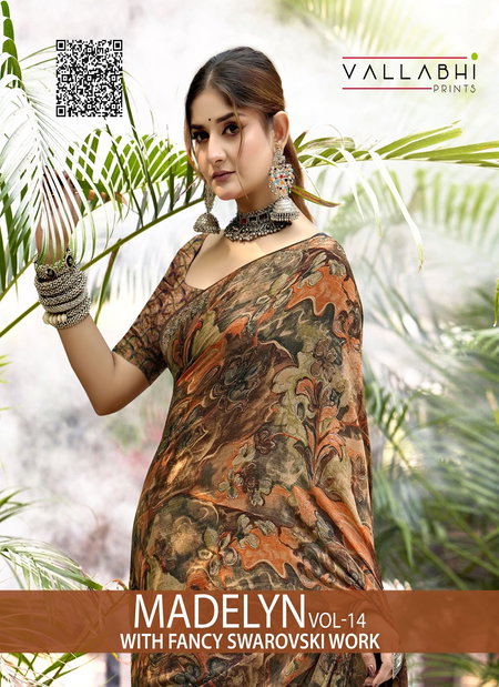 Madelyn Vol 14 By Vallabhi Chiffon Printed Daily Wear Sarees Wholesalers In Surat
